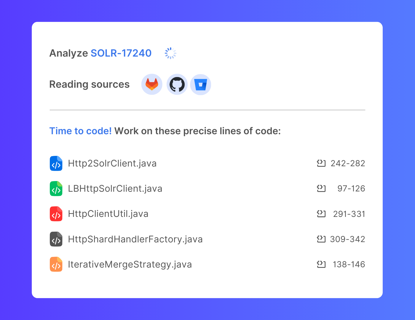 Issue Localizer feature
